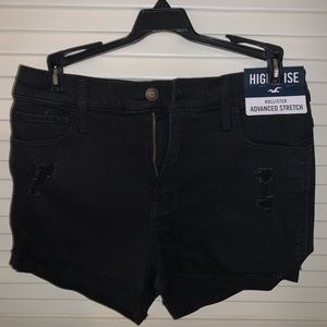 black hollister jean shorts